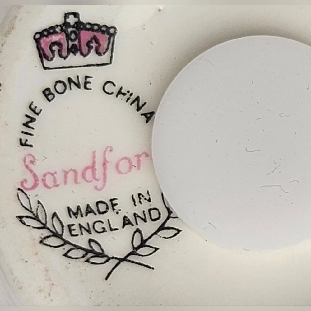 Vintage Sanford Fine Bone China Violet Salt and Pepper Shakers England
